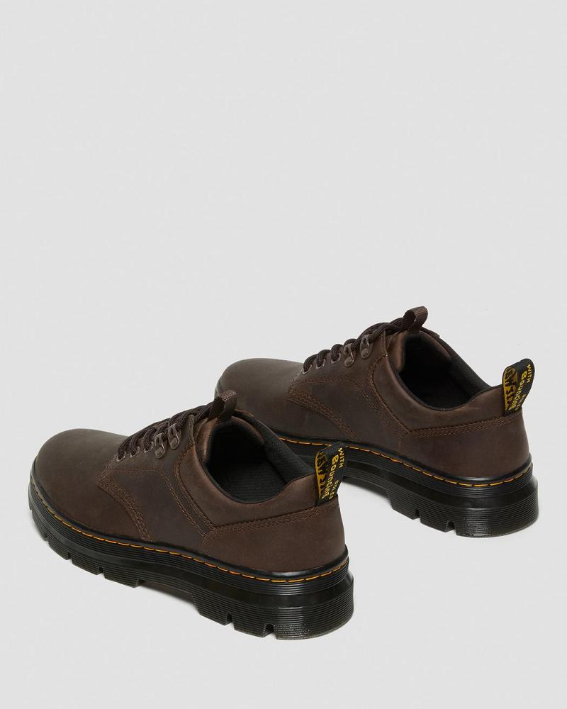 Zapatos Casuales Dr Martens Reeder Crazy Horse Cuero Utility Mujer Azules Marrom | MX 666VRW